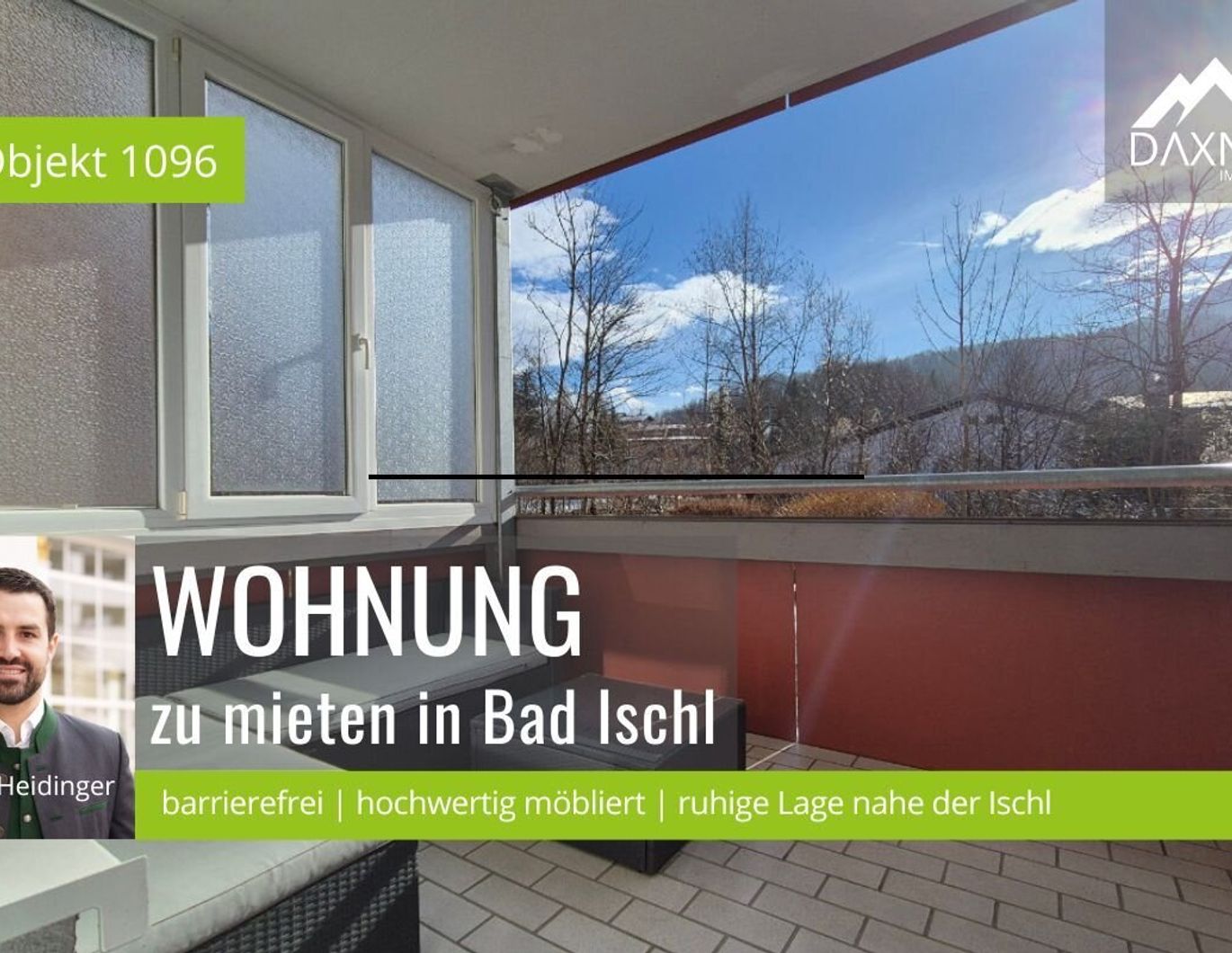 Barrierefreie und vollmöblierte 3-Zimmer-Wohnung in Grünlage