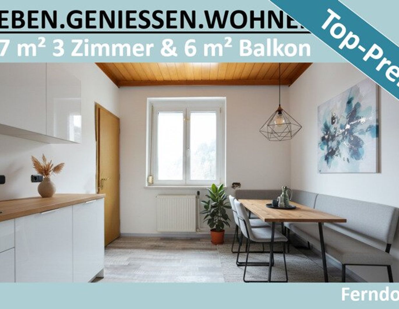WOHNUNG MIT 3 ZIMMERN UND BALKON