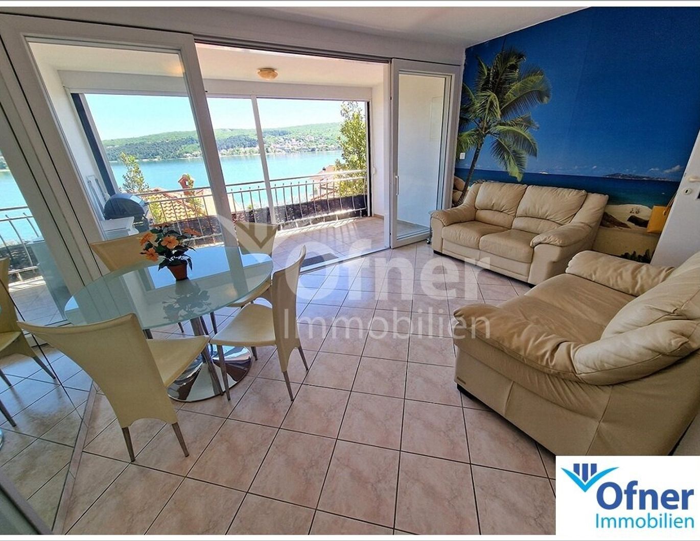 Insel Krk - Apartment mit Meerblick, 60 m vom Strand
