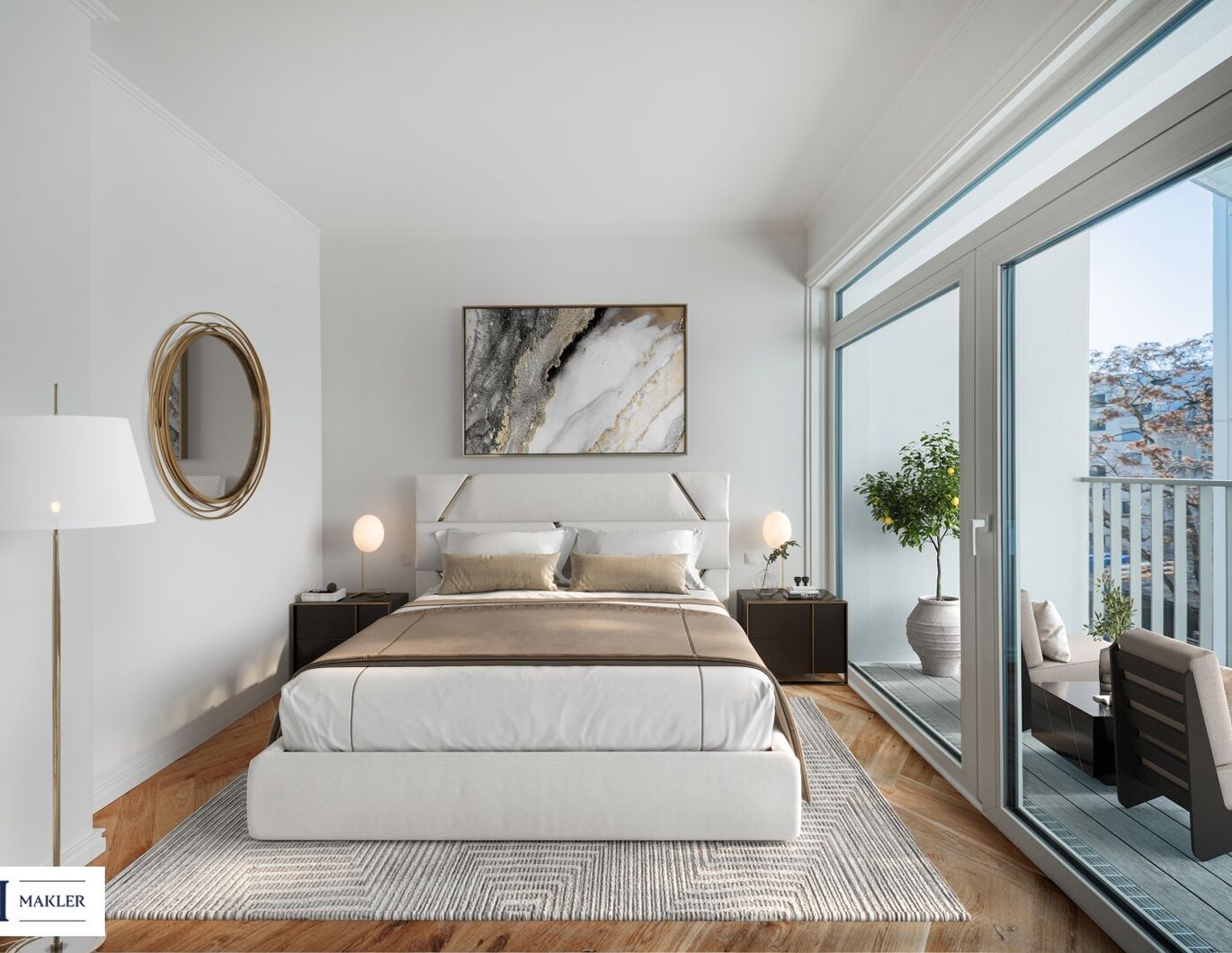 Lichtdurchfluteter 3-Zimmer-Erstbezug mit südwestseitiger Loggia