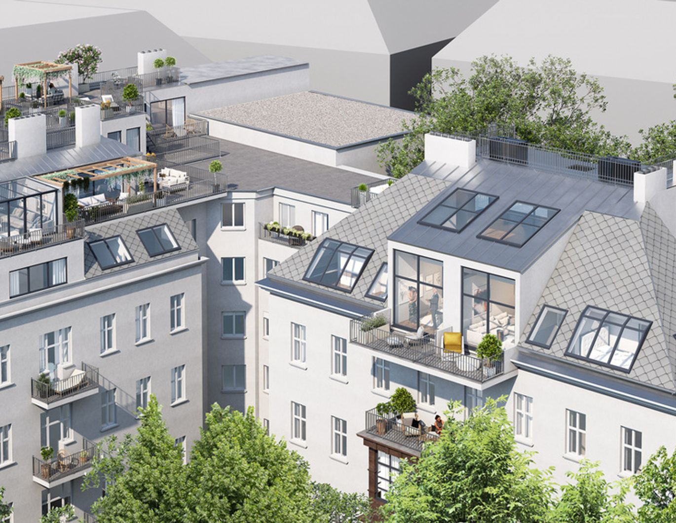 TOPLAGE NÄHE KUTSCHKERMARKT | EXKLUSIVE DACHGESCHOSSWOHNUNG | TERRASSE | 360° BLICK ÜBER WIEN | ERSTBEZUG