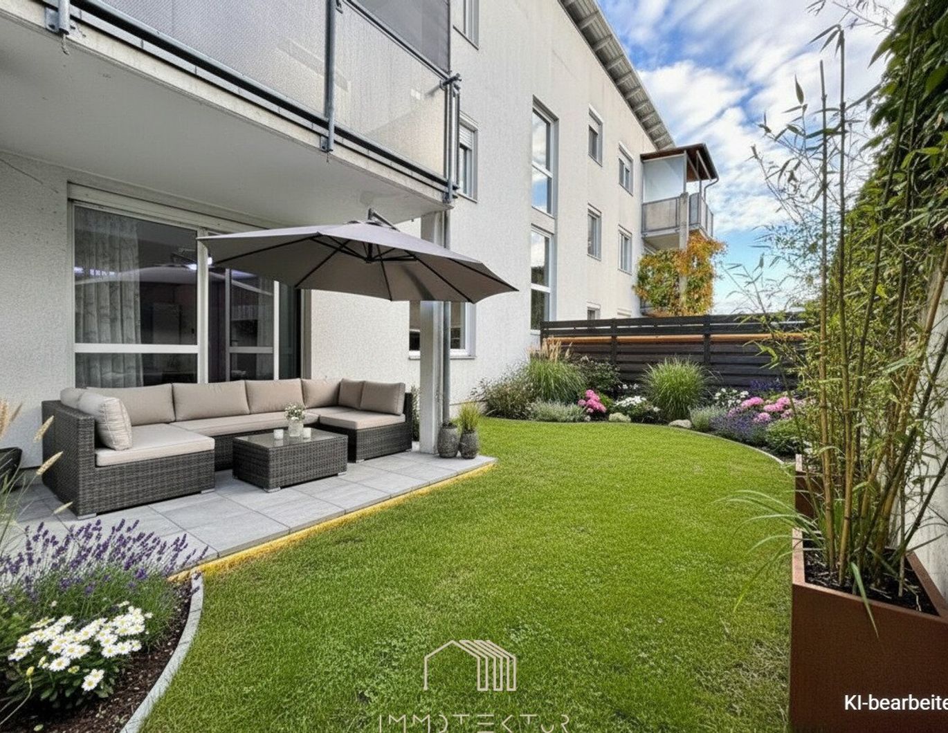 STILVOLLE GARTENWOHNUNG mit Tiefgarage und großem Kellerabteil