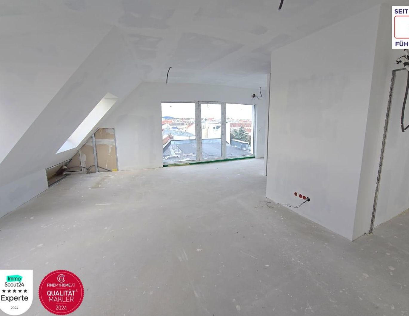 Wunderschöne, helle Dachgeschosswohnung mit 15 m² Terrasse und 24 m² Dachterrasse im Erstbezug!