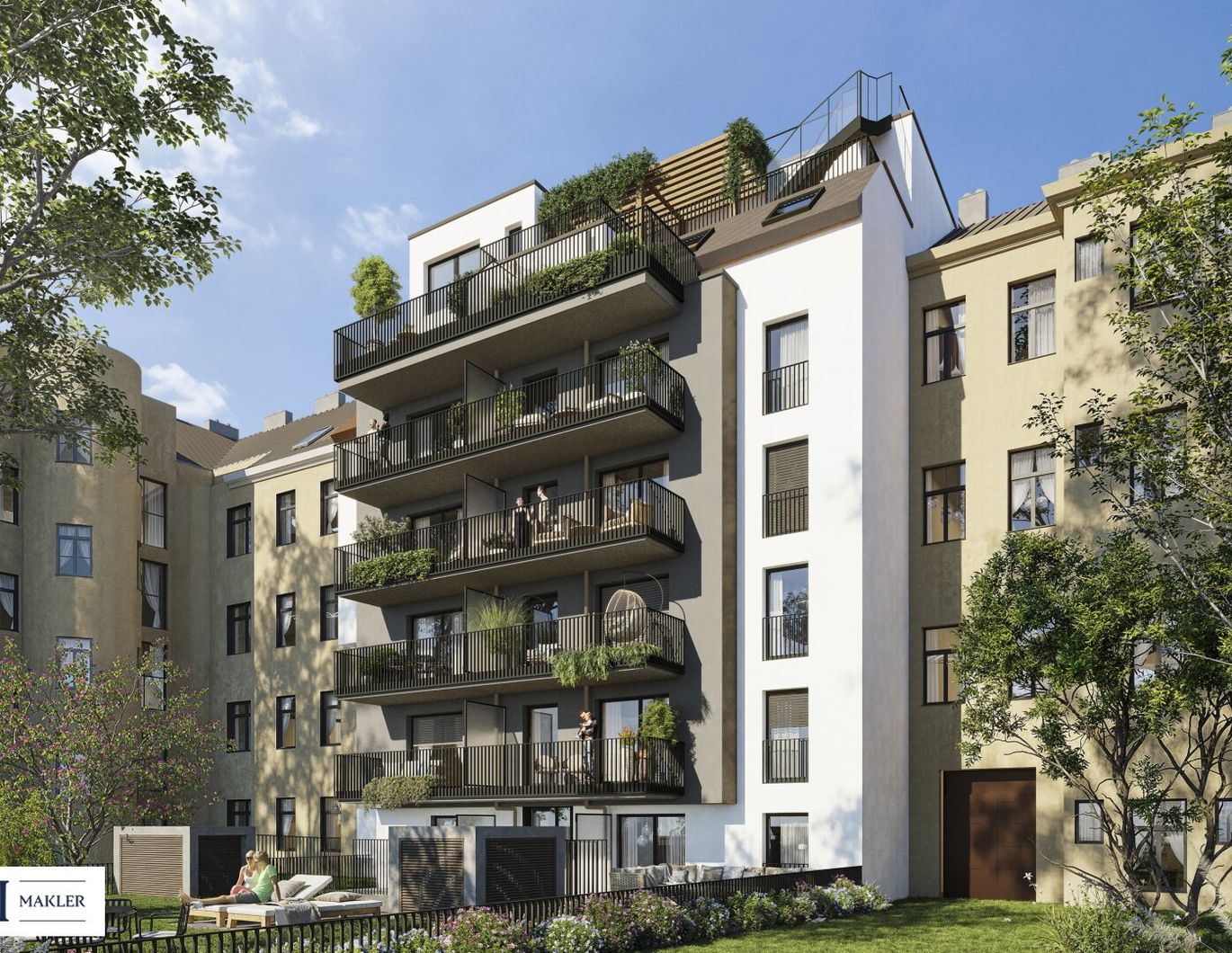 Die Symbiose: geräumige Familienwohnung mit südseitigem Balkon