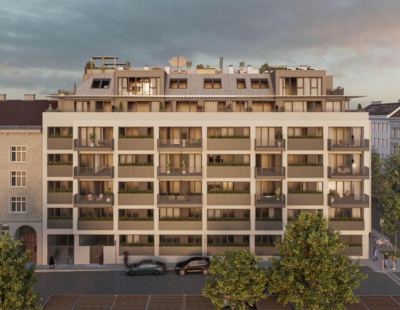 Lebensqualität innen und außen: U6 Burggasse - NEU - Wohnen am Park