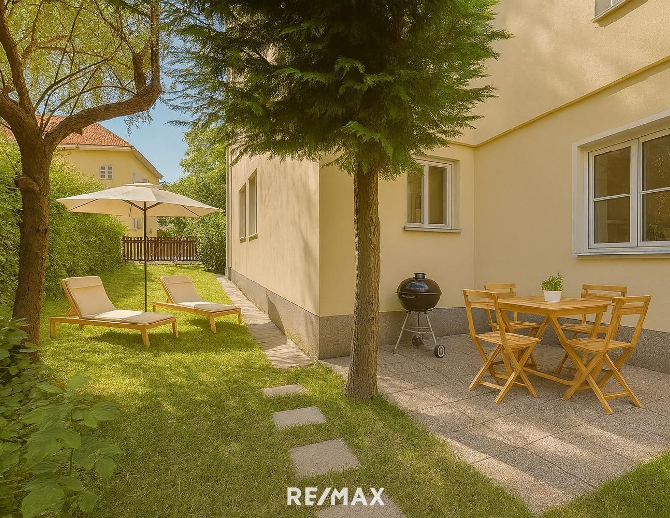 3-Zimmer Gartenwohnung mit Kamin - Sanierungsbedürftig