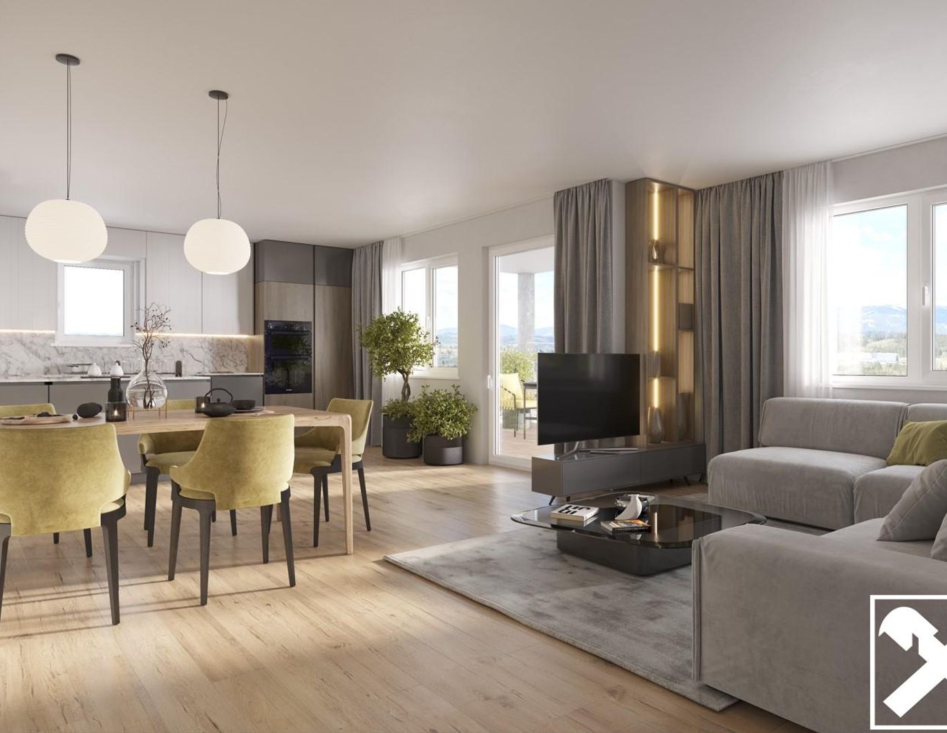 Exklusiver Neubau in Schiefling- inklusive Carport und hochwertiger Küche