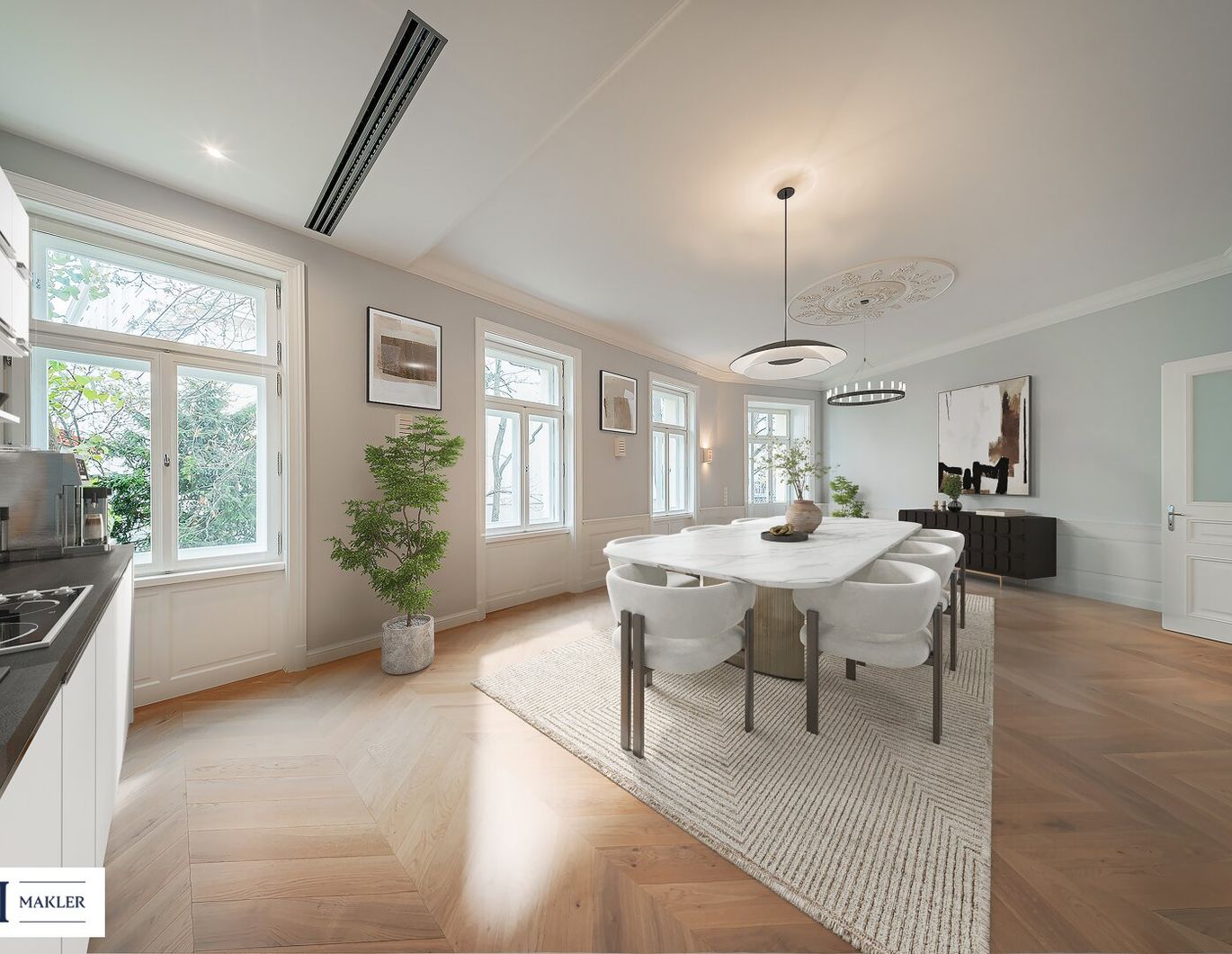 Grand Park Residence: Edle 3-Zimmer-Wohnung mit Balkon