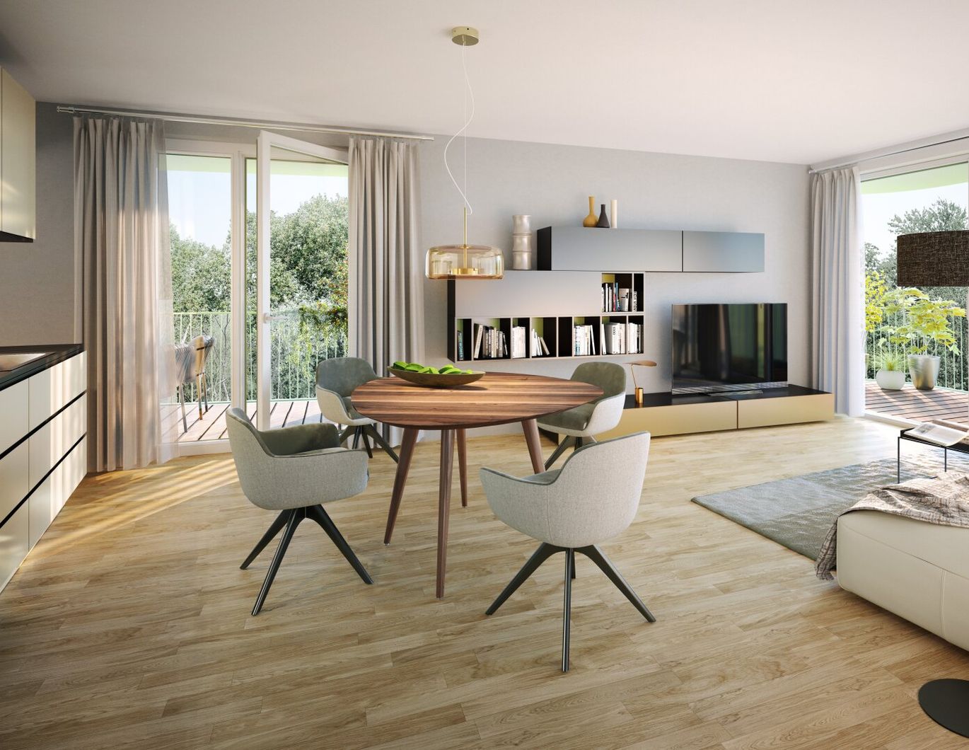 Großartige Terrassenwohnung mit Grünblick!