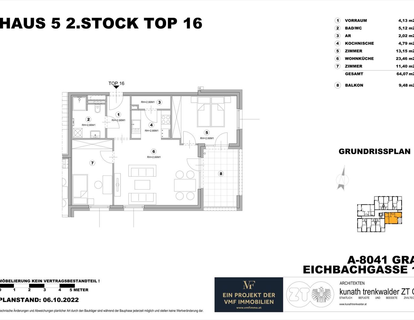 Moderne 3-Zimmer-Wohnung mit Balkon in Graz 8041!