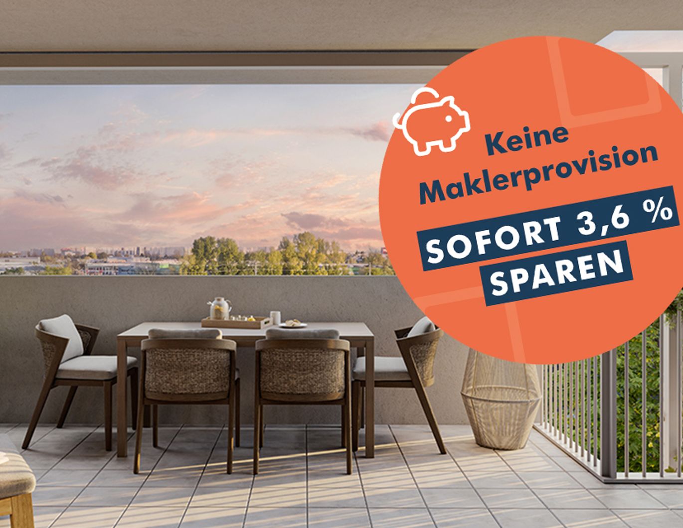 4-Zimmer-Eckwohnung mit zwei Balkonen mit 21 m² & gratis Balkon-Kraftwerk, West-Nord