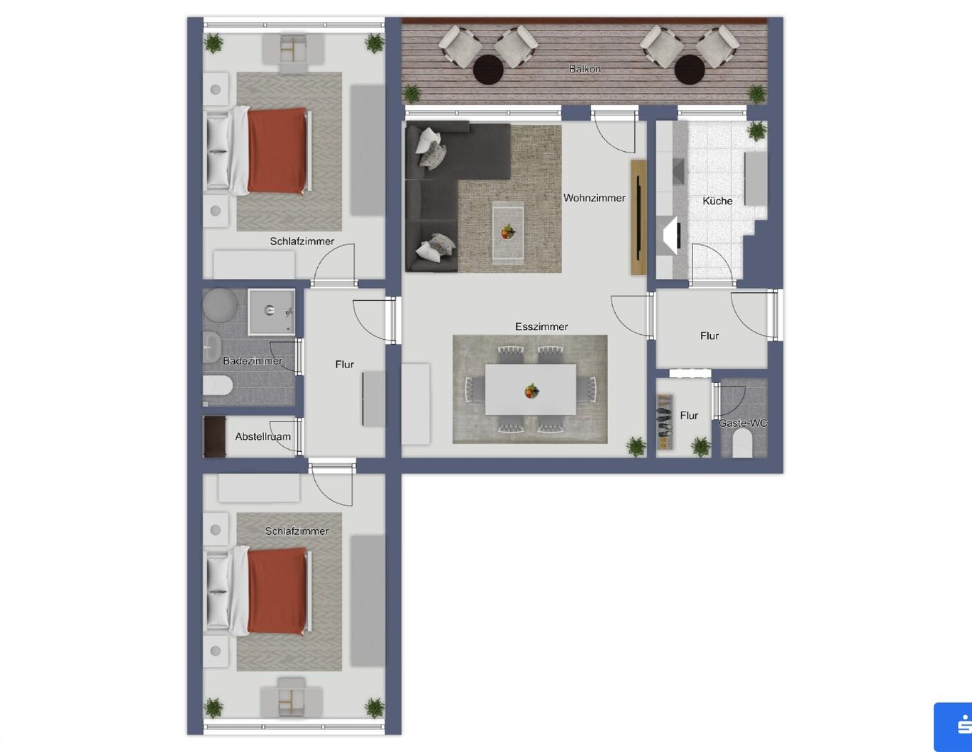 3-Zimmer-Wohnung mit Balkon in Trieben