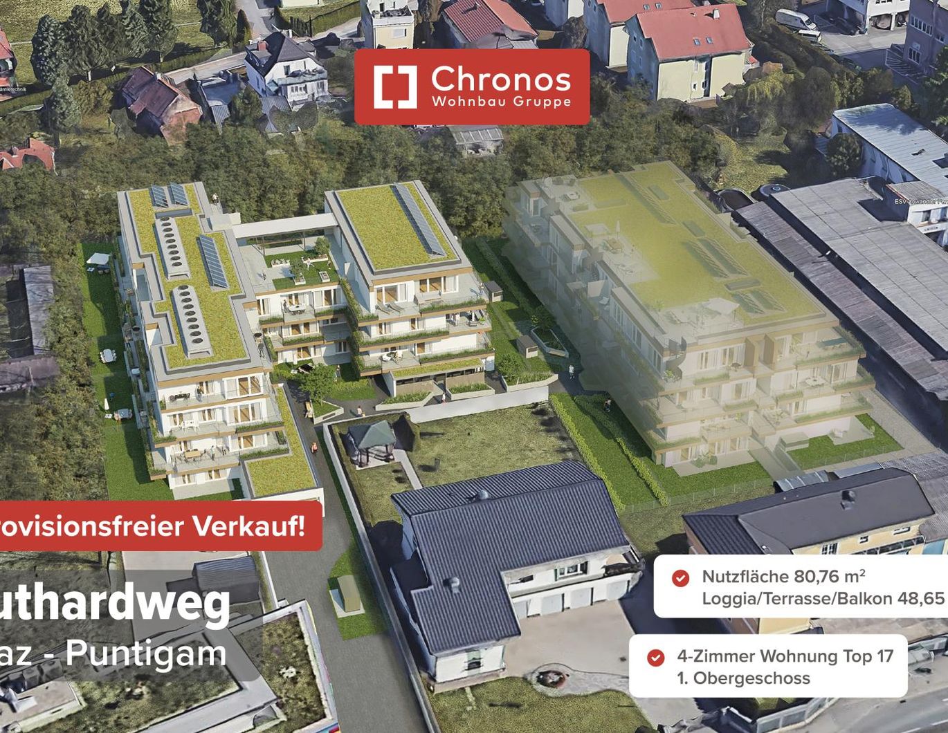 Neubau 4-Zimmer- Terrassenwohnung mit 50m² Terrasse zum absoluten Top-Preis!