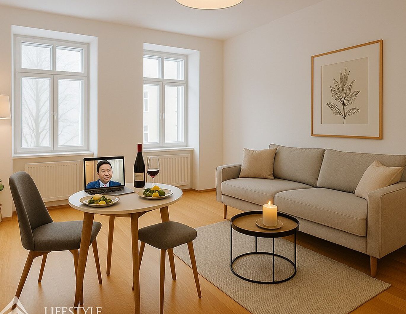 Großzügige 2-Zimmer-Wohnung mit loftartiger Wohnküche und durchdachtem Wohnkonzept