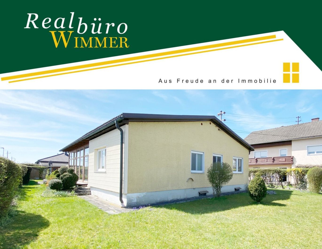 Älterer, aber gepflegter Bungalow mit großem Wintergarten