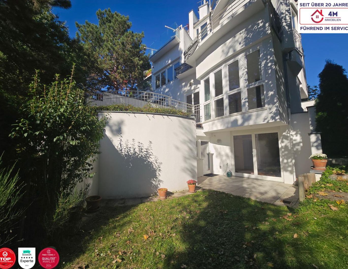 Exklusive Garten-Maisonettewohnung mit 2 Terrassen und Garage am Küniglberg