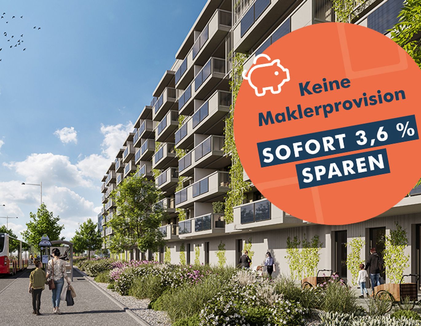 2-Zimmer-Anlegerwohnung mit Süd­balkon (13 m²) und Balkon-Kraftwerk