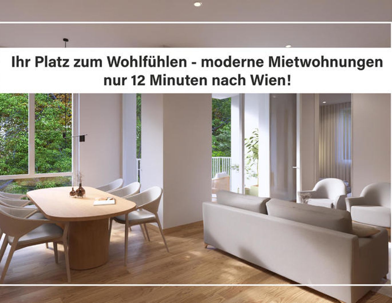 urbanes Wohnen im Grünen zum Mieten