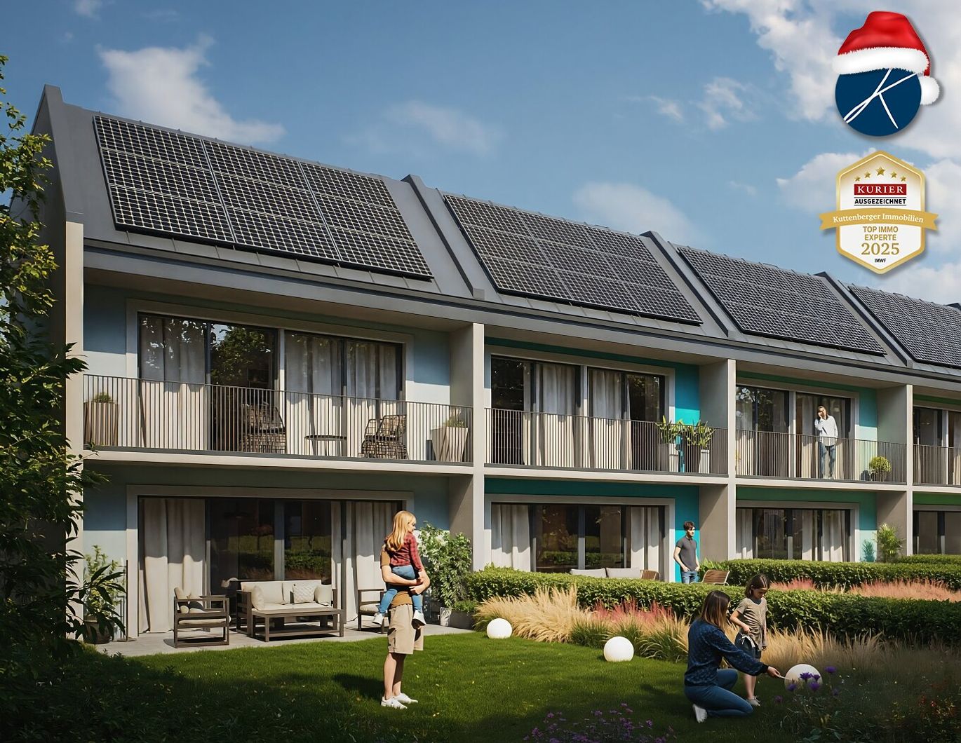 Neues Projekt! Moderne Reihenhäuser mit Freiflächen bei allen Zimmern