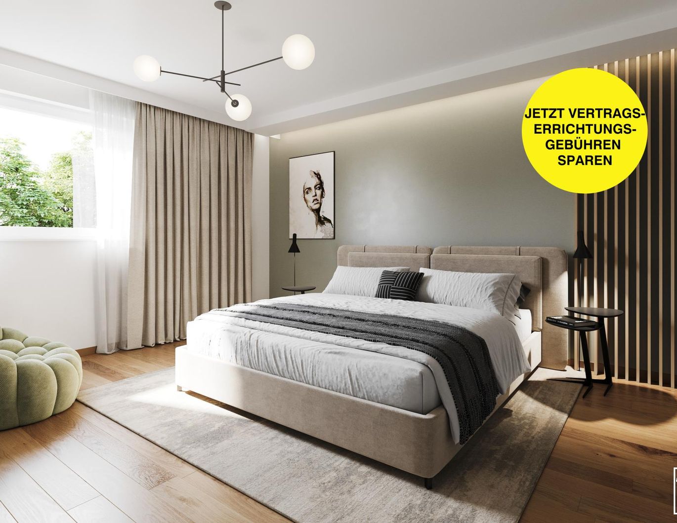 Penthouse-Feeling pur - 2 Zimmer, Terrasse mit Grünblick