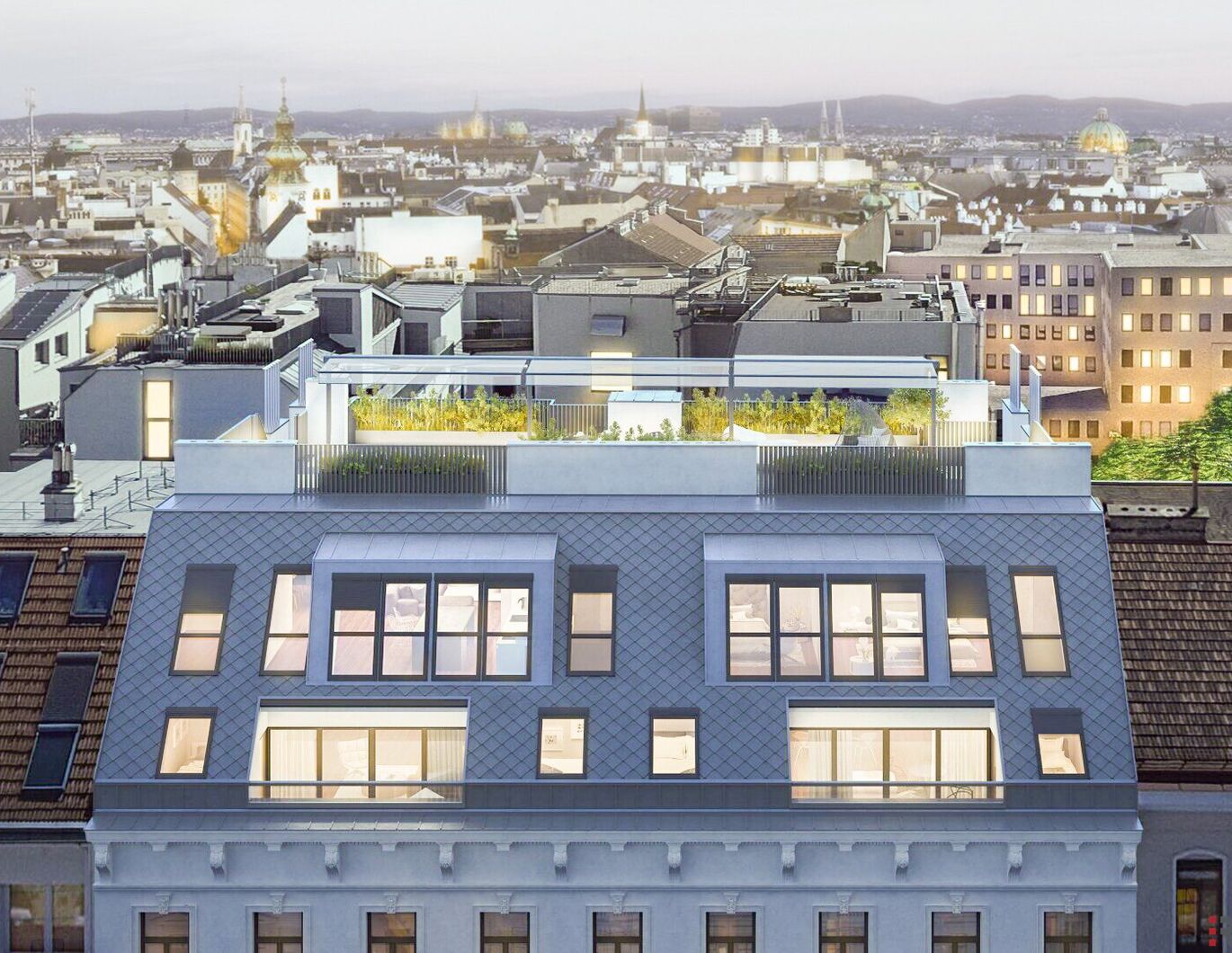 Neue Innenhof Dachterrassenwohnung | 30m² Freiflächen | 2 Minuten zur Mariahilferstr. | 2 Minuten zur U6 und U3
