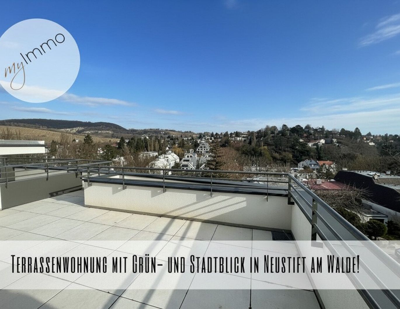 Terrassenwohnung mit Grün- und Stadtblick in Neustift am Walde!