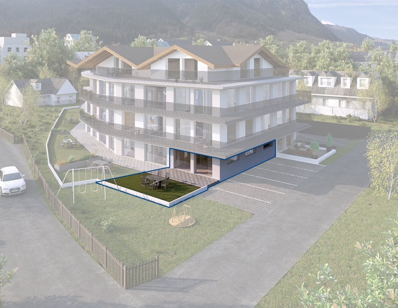 Top 02: Exklusive 3-Zimmer-Neubauwohnung mit Südterrasse und Garten