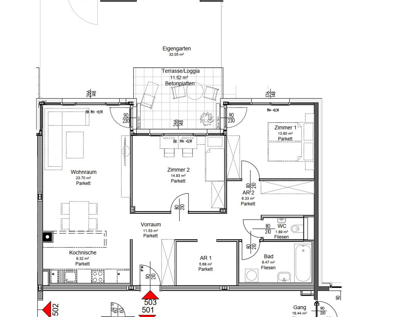 Großzügige 3 Zimmer Wohnung mit neuer Küche & Garten - zu mieten in 1210 Wien