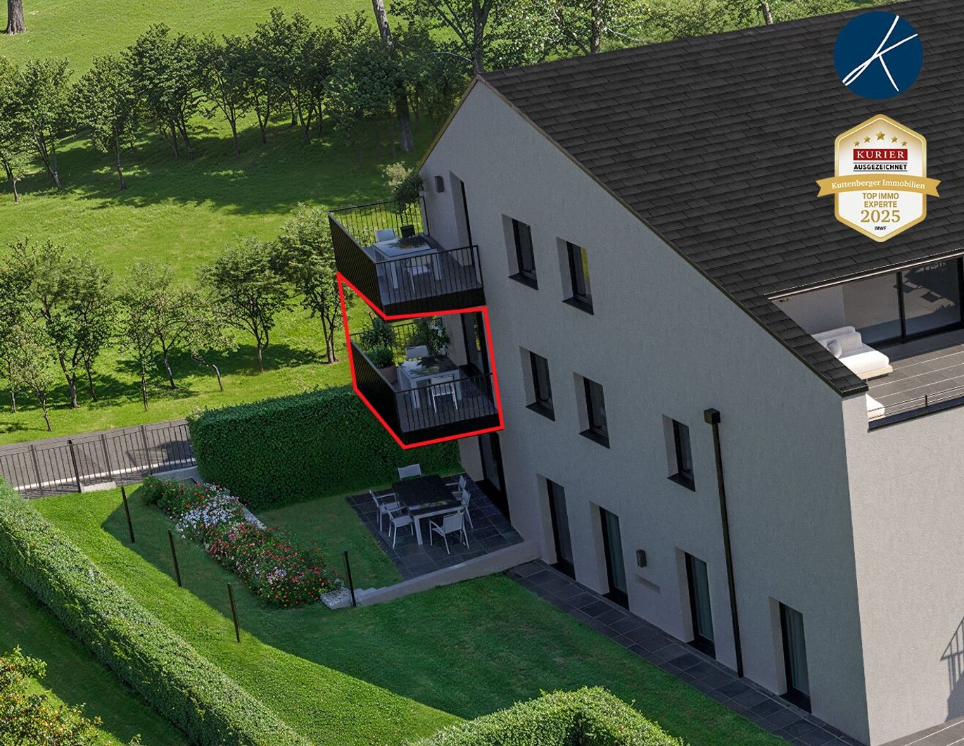 Erstklassige Balkonwohnung mit Blick in´s Grüne (Top 7) - Neubauprojekt am Kremser Steindl