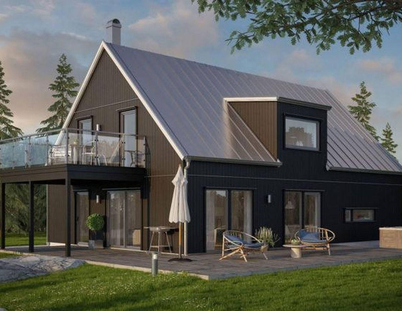 Schwedenhaus von Rörvikshus in Österreich hier mit Baugrundstück nahe Klosterneuburg bei Wien