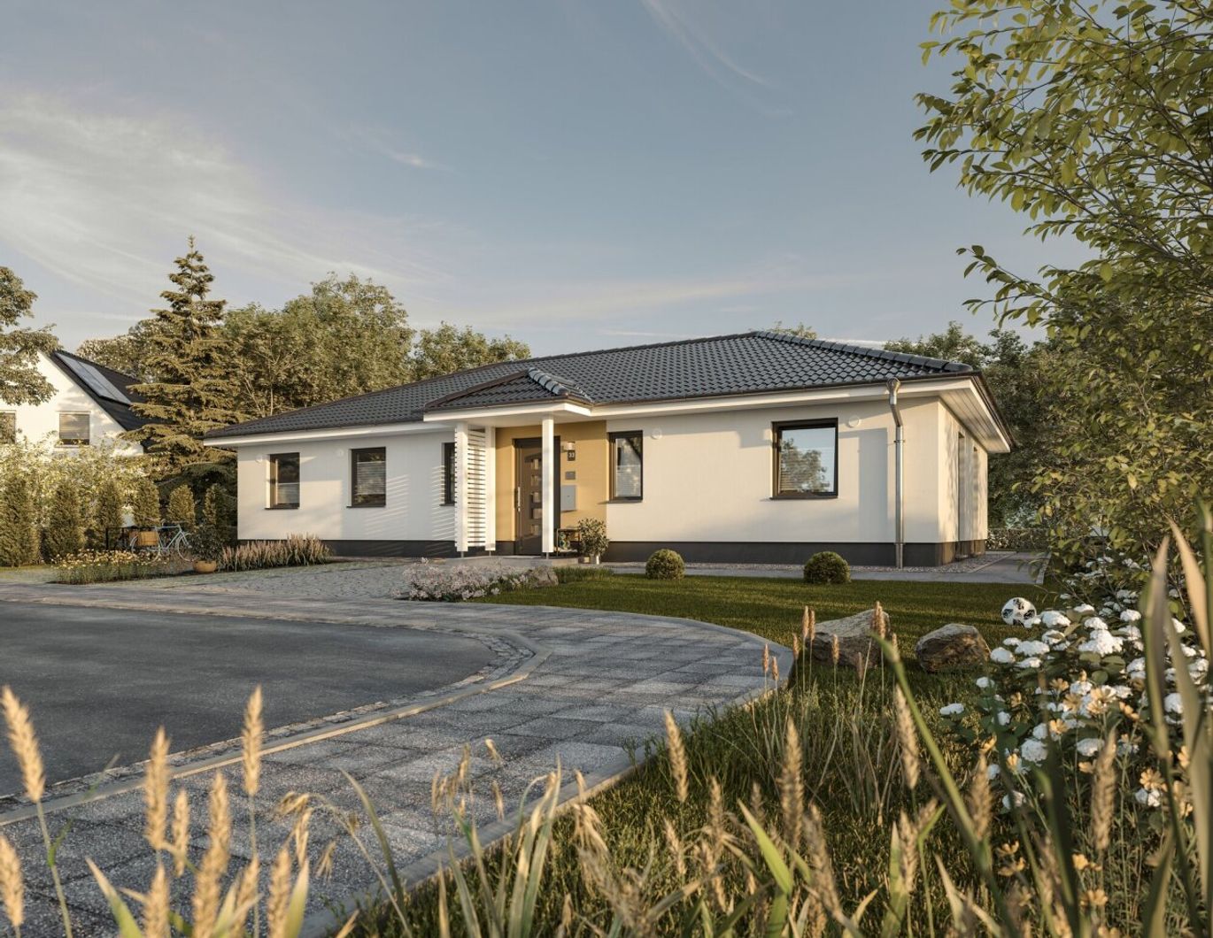 Bebauungsvorschlag: Schlüsselfertiger Bungalow in Fügen mit ca. 150 m2 in Massivbauweise (teilbares Grundstück vorhanden) sucht neuen Eigentümer