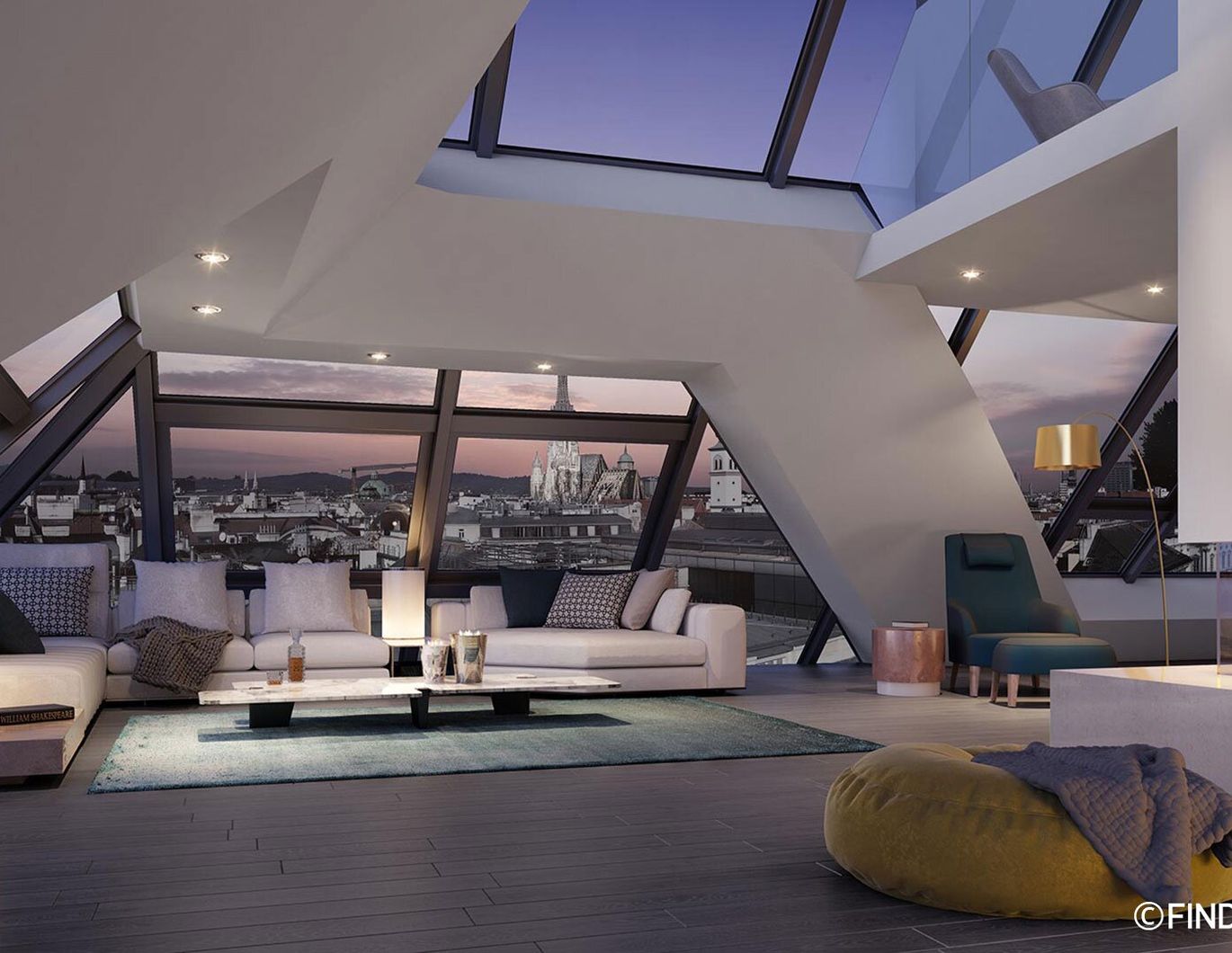 Großzügiges Luxus-Penthouse mit hauseigenem Weinkeller
