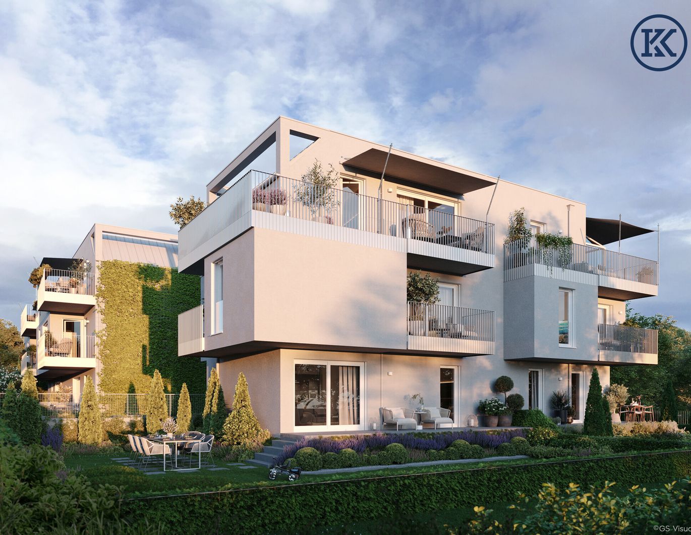 Modernes Wohnen im Grünen: Elegantes Garten-Apartment nahe der Alten Donau