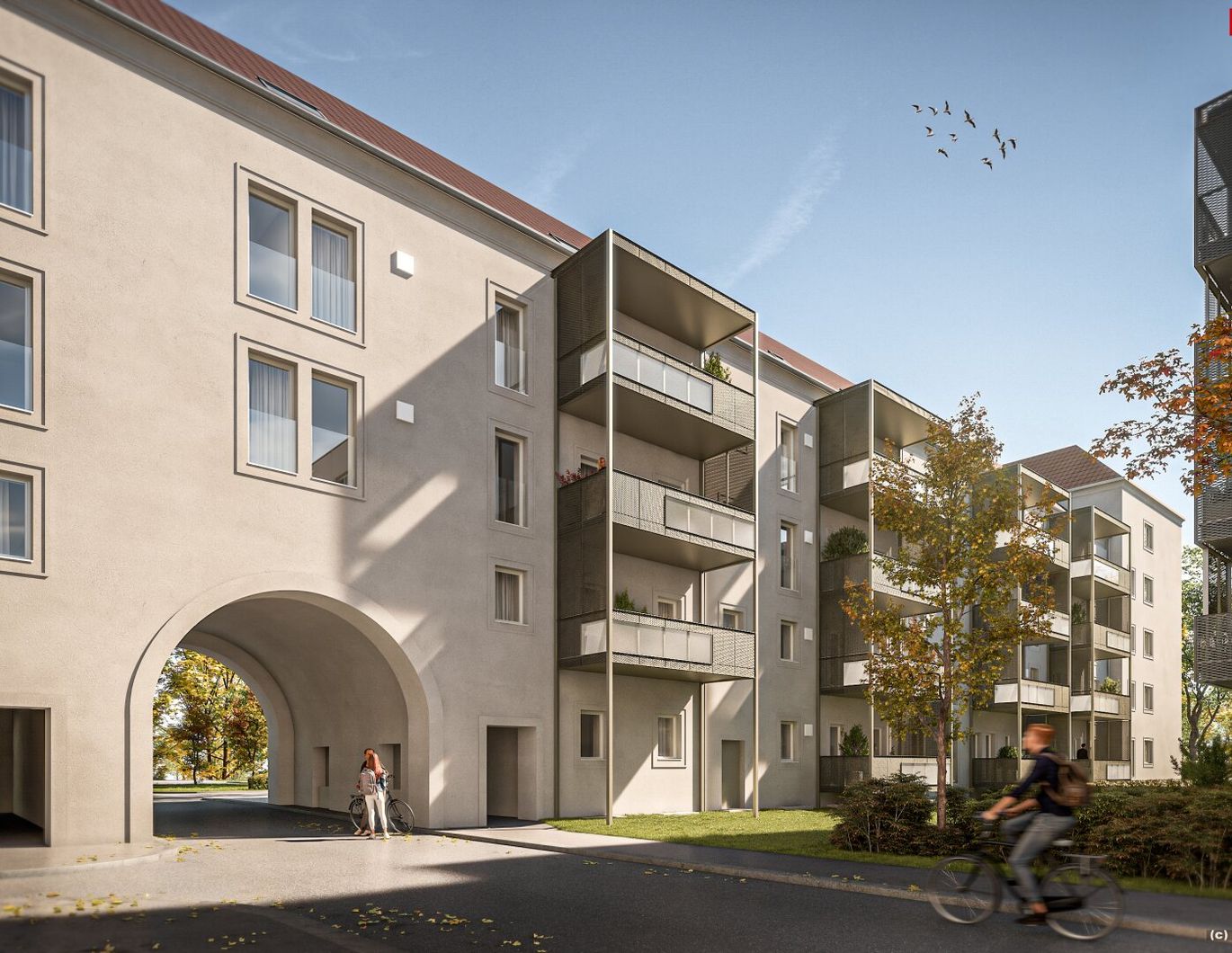Geförderte Neubauwohnungen in generalsanierten Gemäuern - moderne Grundrisse - Zentrale Lage mitten am nachgefragten Bindermichl, Stadlerstraße 3