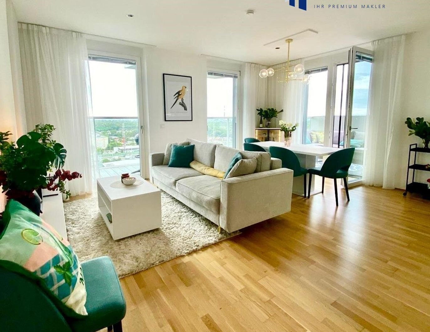 Exklusive und moderne 3-Zimmer-Wohnung mit Balkon in 1020 Wien - Einzigartige Aussicht, Marina Tower, VIP - Location