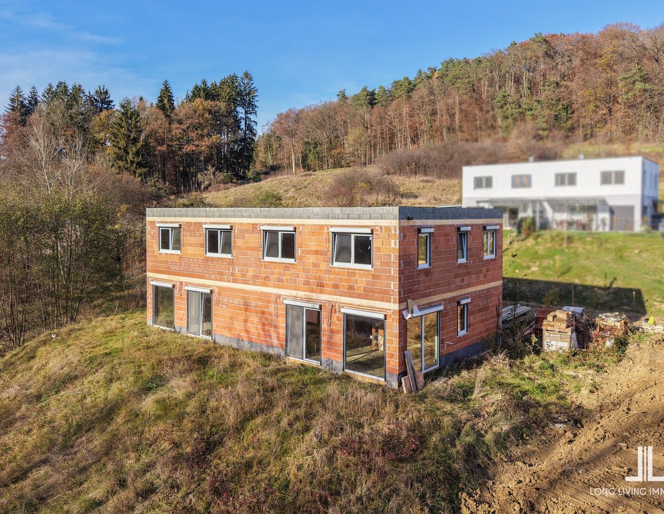 Rohbau - Doppelhaus in ruhiger Lage mit Süd-West-Ausrichtung