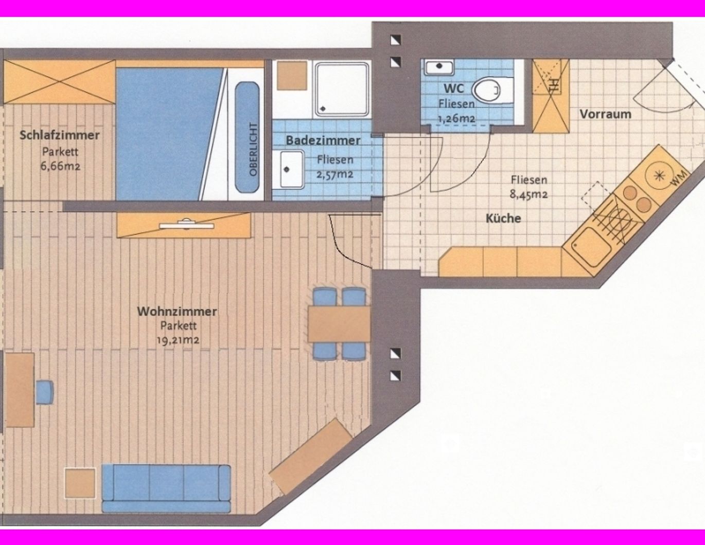 ALLes INklusive Wohnen auf Zeit+Provisionsfrei+komplett ausgestattet+38m²