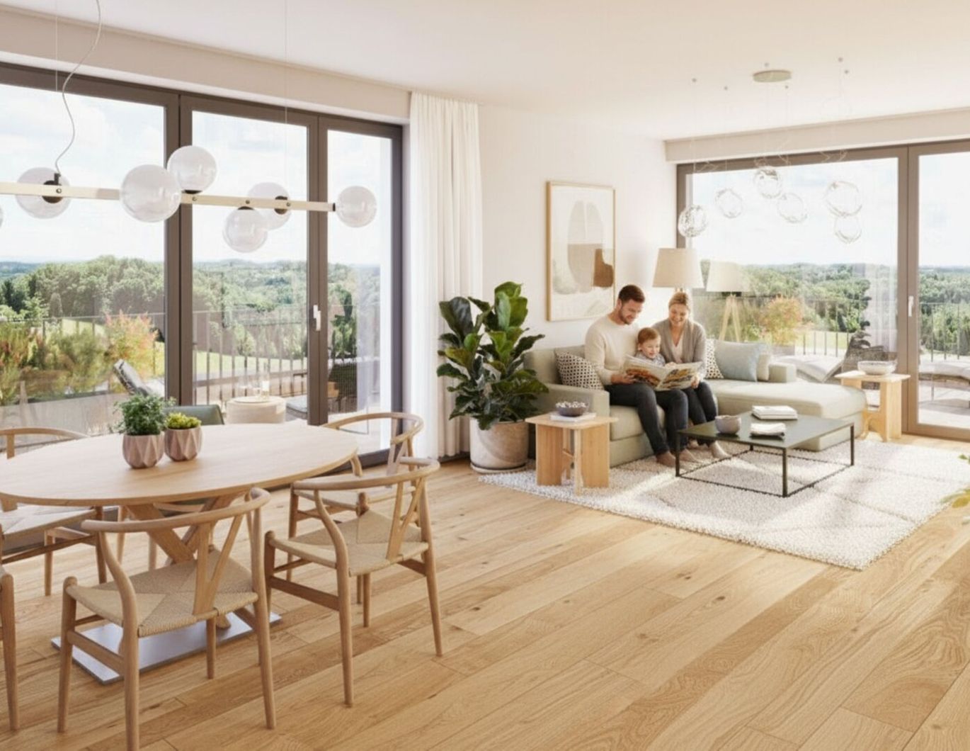 Du, Ich und die Sonne in unserem neuen Zuhause