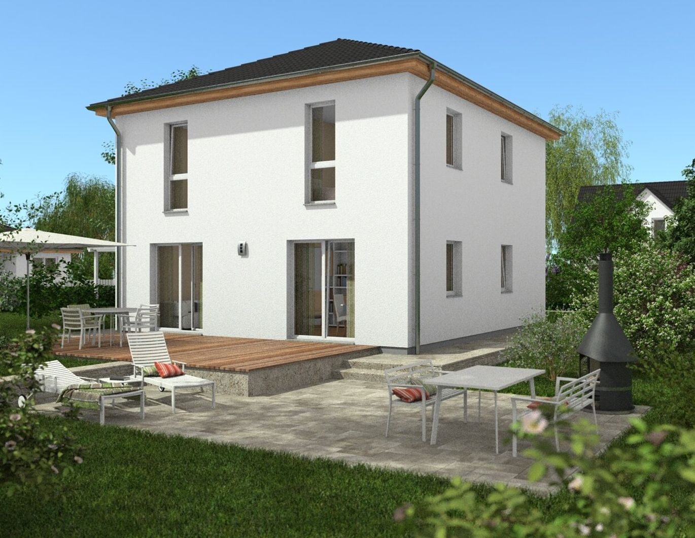 Moderne Doppelhaushälfte schlüsselfertig! 4 Zimmer, Garten und regional gebaut! Haus 2