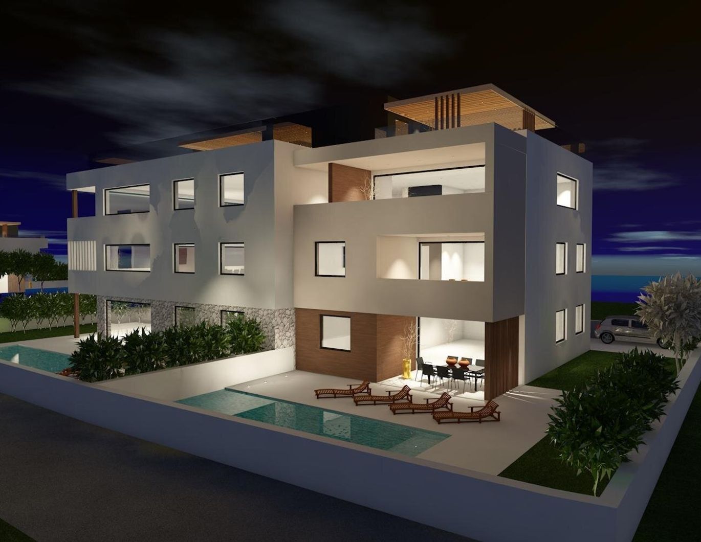 PRIVLAKA - Stilvolles 3-Zimmer-Gartenapartment (S6) mit Loggia & privatem Grünbereich - nur 100 m zum Meer