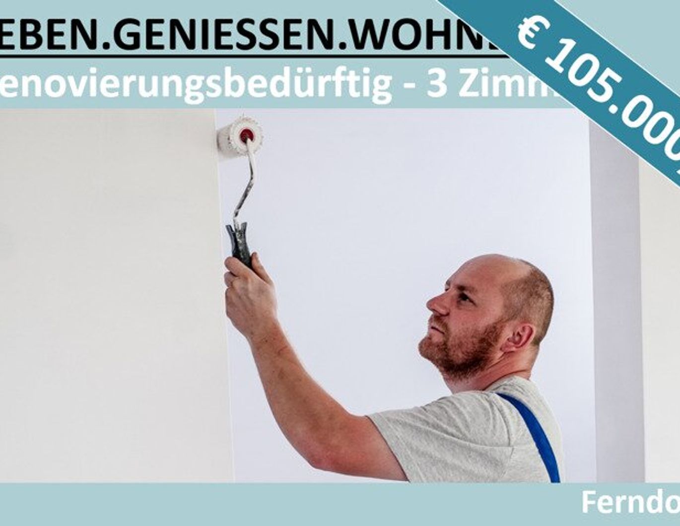 FERNDORF - RENOVIERUNGSBEDÜRFTIGE 3 ZIMMER BALKONWOHNUNG