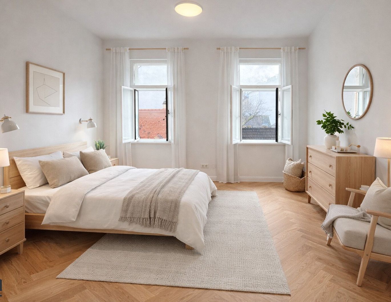 Lichtdurchflutete ALTBAUWOHNUNG (ca.63m²) mit BALKON (ca.7m²) im 7.Bezirk - Erstbezug nach Sanierung