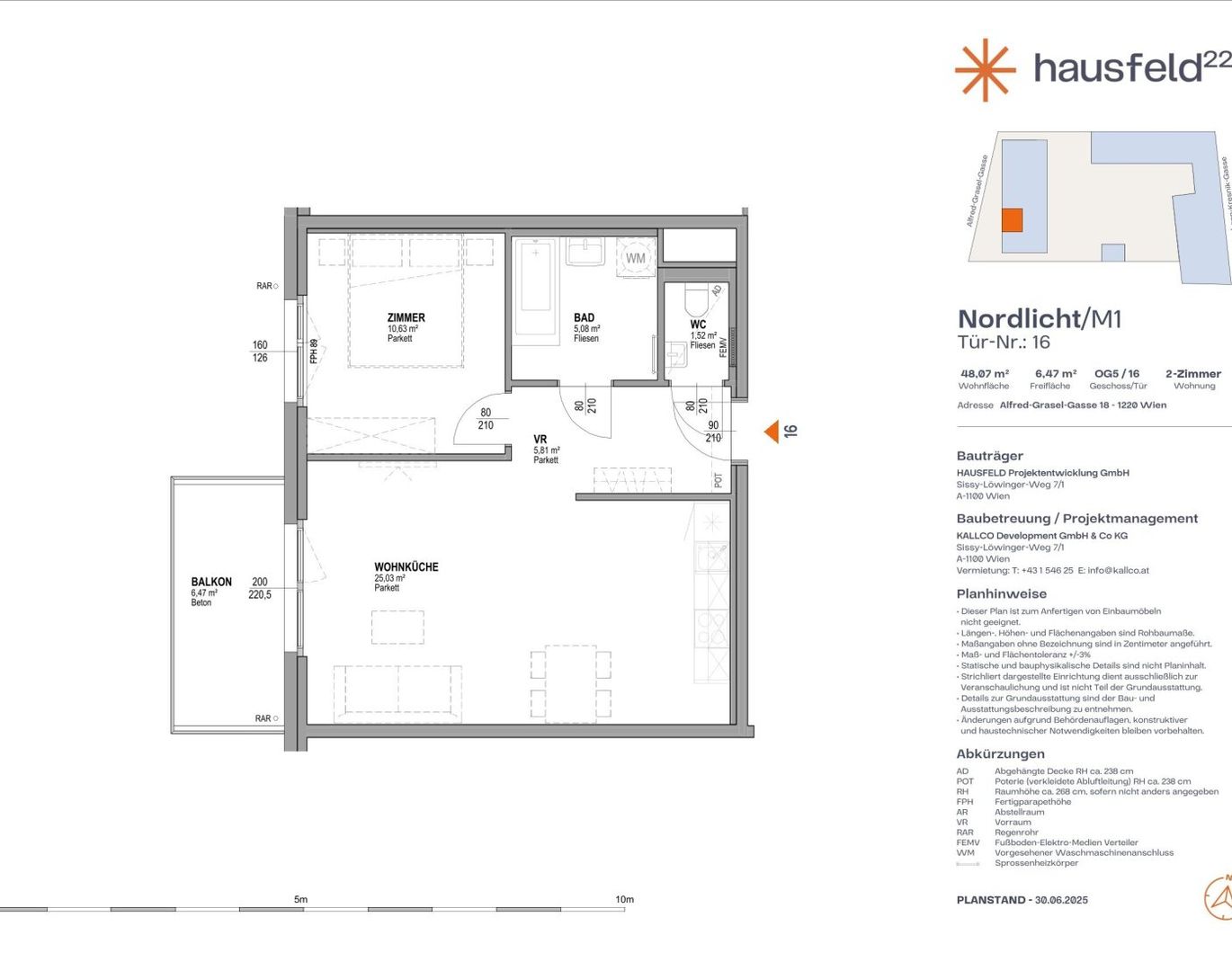 Unbefristete Neubau-Mietwohnung im Oberen Hausfeld | Termin online buchen: www.hausfeld22.at/nordlicht
