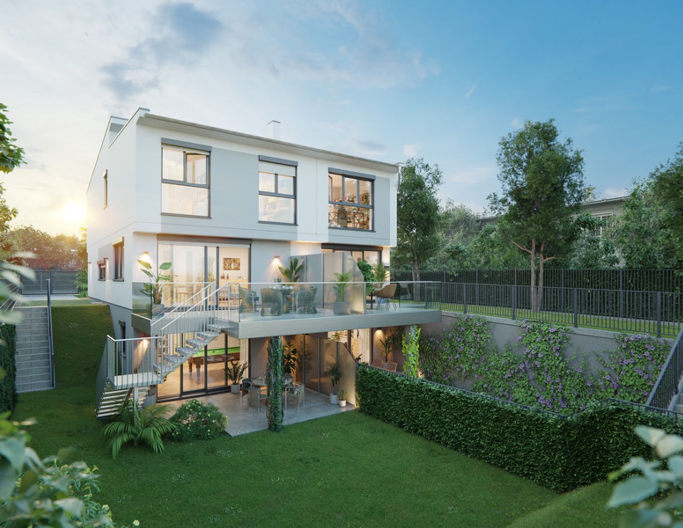 Modernes Traumhaus mit 5 Zimmern und Wohnkeller bei der Alten Donau. Wärmepumpe und Klimaanlage inklusive
