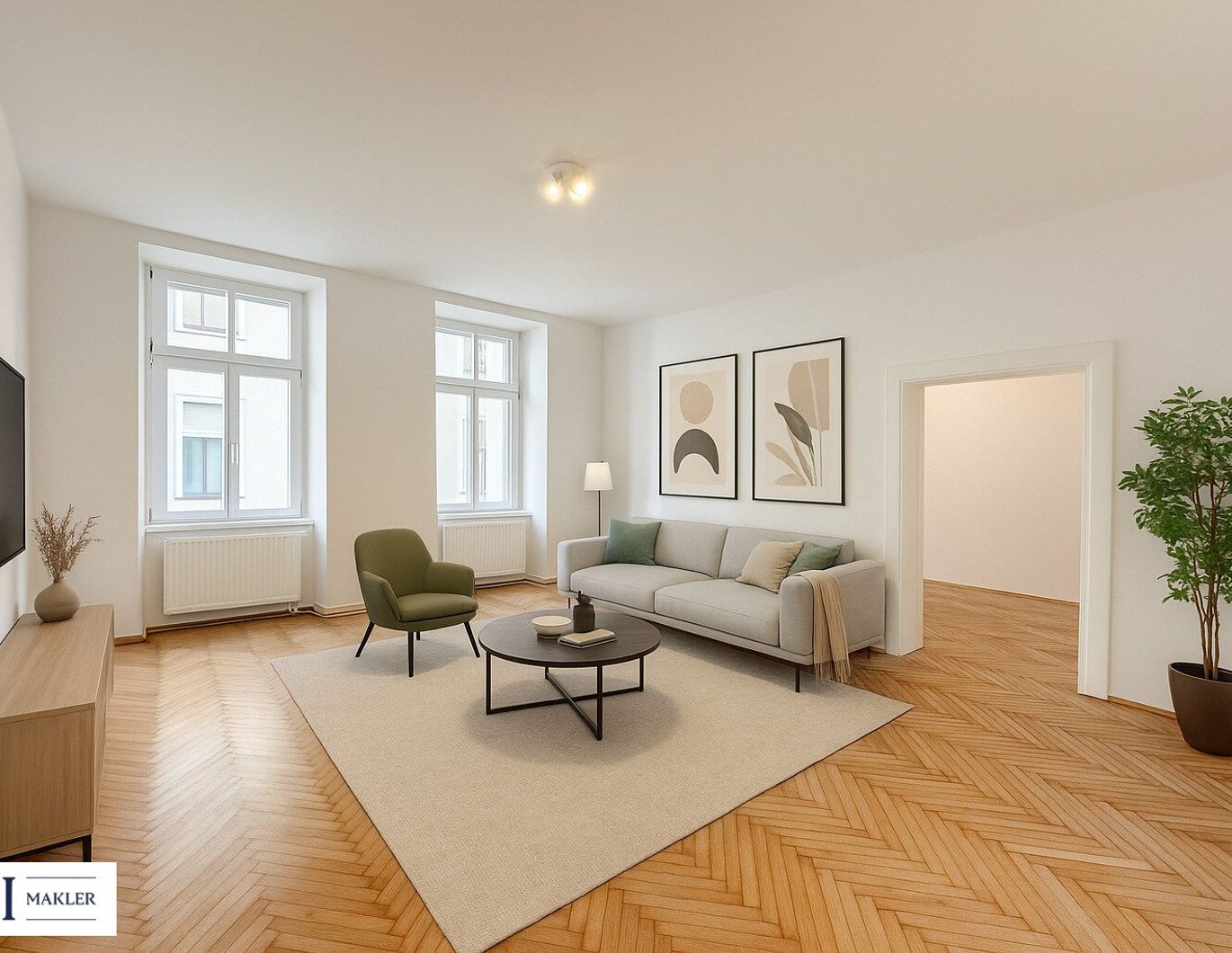 2-Zimmer-Wohnung in ruhiger Innenhoflage am Donaukanal