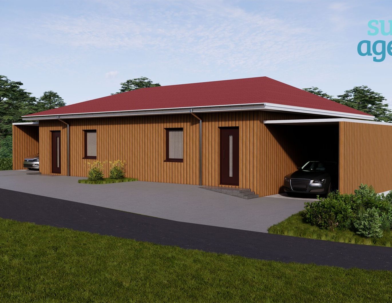 Zahlen erst nach Übergabe - Moderne Doppelhaushälfte mit Garten & Carport (H-B2)