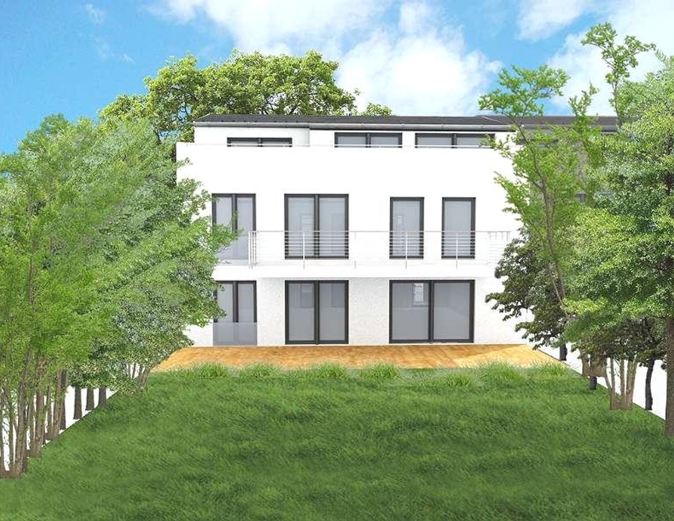 Erstbezug - moderne, sehr sonnige Penthousemaisonette mit großzügigen Freiflächen und Weitblick in Klosterneuburg