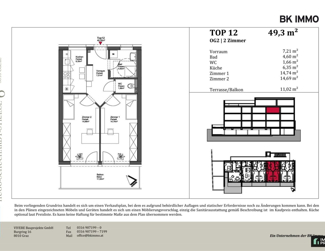 NEUBAU! Schöne 2-Zimmer-Wohnung mit Balkon in Top-Lage - ab Jänner 2026! Geidorf!