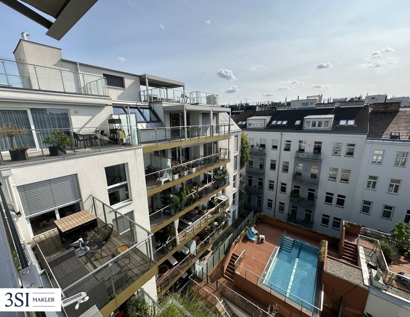 Dachterrassentraum - Einzigartiger Ausblick - Gemeinschaftspool - in Bestlage des 2. Bezirks