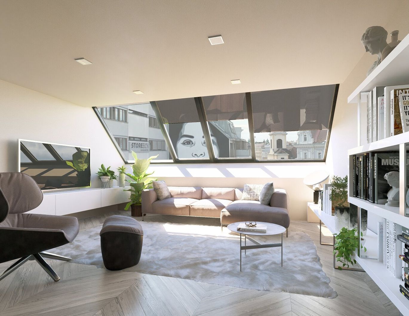 GROHGASSE 10 | hochwertig ausgestattete 5-Zimmer Dachgeschoßwohnung mit hofseitigem Balkon | Fernwärme | Klimaanlage plus Bodenkühlung